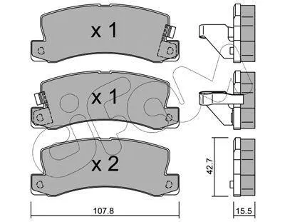 Produktbild von CIFAM Bremsbeläge Satz Hinten Bremsklötze für TOYOTA CELICA (ST20, AT20) 822-161-0