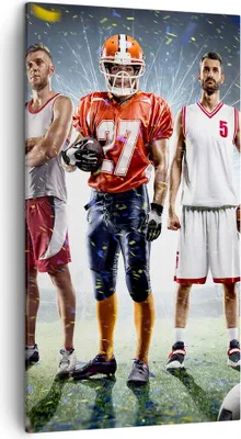 Produktbild von Bild auf Leinwand - Leinwandbild - Sport Sportler - 45x80cm - Wand Bild - Wanddeko - Wandbilder - Leinwanddruck - Bilder - Kunstdruck - Wanddekoration - Leinwand bilder - Wandkunst - PA45x80-3873