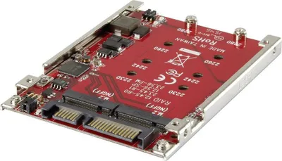 Produktbild von Renkforce RF-2841812 2 Port RAID Controller Passend für (SSD): 2230, 2242, 2260, 2280 inkl. Einbaurahmen
