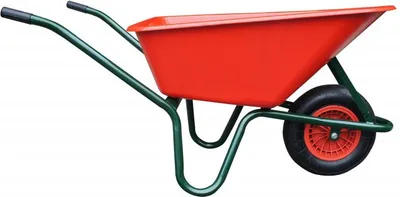 Obrázek produktu pro LIVEX Kolečko 100 l nafukovací, plastová korba 100 kg, zelený rám Barva: červená