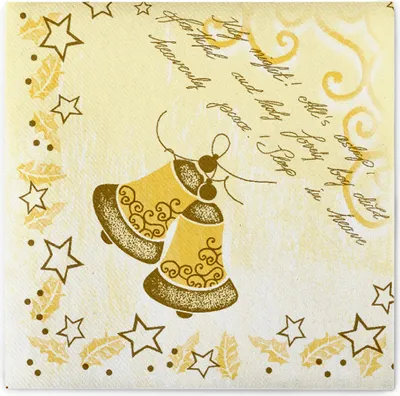 Produktbild von Sovie HORECA Weihnachtsserviette Harmony in Creme aus Linclass® Airlaid 40 x 40 cm, 50 Stück
