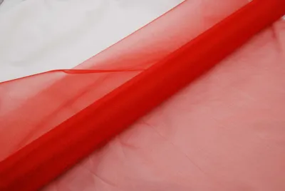 Produktbild von Organza rot 10 m x 70 cm - Deko Tischdecke Organzastoff rot