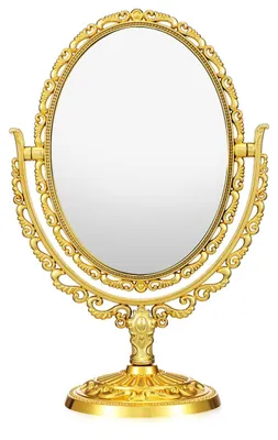 Ovaler Make-up-Spiegel, gold, Tischspiegel, 20x31x12,3 cm