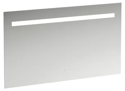 Image de Miroir Leelo courant avec éclairage LED horizontal intégré, cadre en aluminium, 1200 mm, version avec 1 interrupteur à capteur tactile, H4476729501441