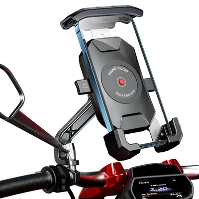 Productafbeelding van Telefoonhouder voor motorfiets, 360 graden draaibaar, anti-trillingen voor 4-7 inch smartphones
