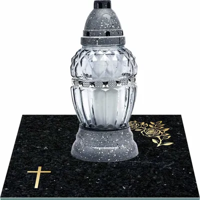 Zdjęcie produktu dla Szklana Podstawka Pod Znicze Z Dedykacją 25X25Cm 495E