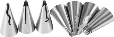 Image de 7Pcs Stainless Steel DIY Pastry Fondant Cake Icing Piping Nozzles Decorating Tips Baking Tool (Outil de pâtisserie en acier inoxydable)