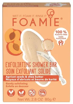 Image de Foamie festes Duschgel Barre de douche exfoliante Graines d'abricot et beurre de karité 80 g
