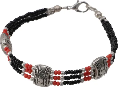 Produktbild von Tibetschmuck Perlenarmband, Ethnoarmband, Buddhistischer Schmuck, Yoga Schmuck - Modell 3, Mehrfarbig, Halbedelstein, Armreifen & Armbänder Modeschmuck