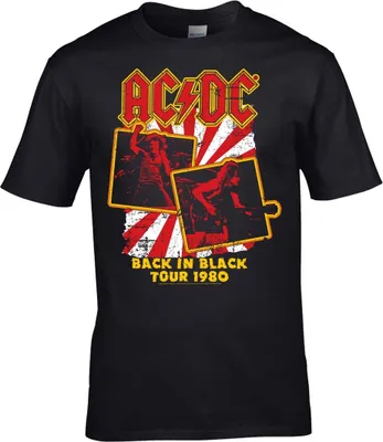 Zdjęcie produktu dla Koszulka Ac/dc Back in Black Tour 1980
