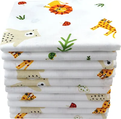 Productafbeelding van Famanu Mulltücher, 10 stuks - 70x80 cm, gecertificeerd volgens