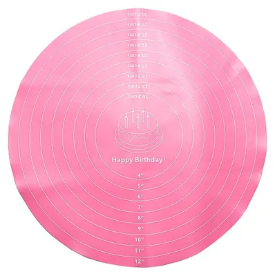 Siliconen Backmat 30 cm Antirutsch für Teigrollen, rosa