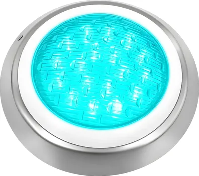Produktbild von Poolbeleuchtung - LED Unterwasserlampe - 12 V AC - 16–20 W - IP68 Wasserdicht - Weißes Licht - PC-Gehäuse - Silber