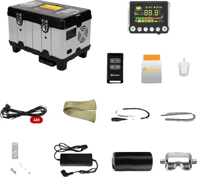 Obrázek produktu pro Ohřívač vzduchu, naftové topení 8 kW, ovládání Bluetooth, 8KW 12V24V 110-240V