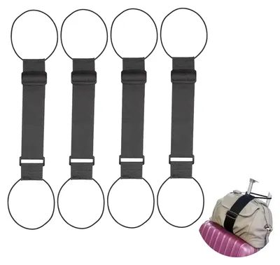 Obrázok produktu pre 4 kusy elastických, nastaviteľných popruhov na batožinu, vhodné na kufre a tašky