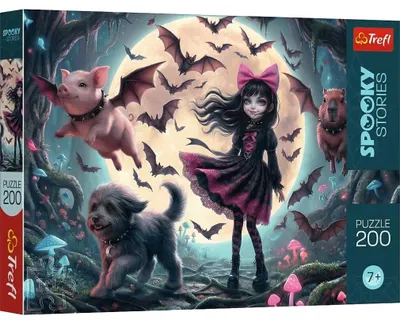 Productafbeelding van Puzzle van 200 stukjes - Spooky Stories - Maanverhalen - TREFL