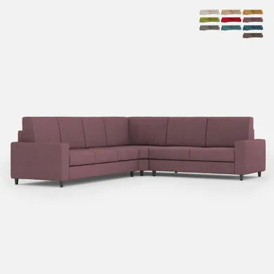 Produktbild von Großes Ecksofa aus Stoff, 6 Sitzplätze, 286x246 cm, modern, Sakar 18AG - Lila
