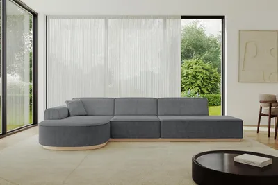 Produktbild von ALTDECOR Ecksofa in L-Form ARRIO-L2 - 328x171x83 cm Dunkelgrau - Corner Sofa Bett Eckcouch Couch Wohnlandschaft Cauchsofa