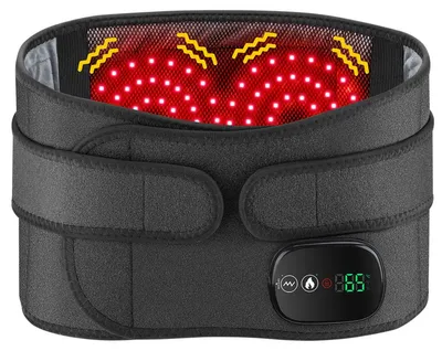 Produktbild von INF Rotlicht-Wärme-Massagegürtel mit Infrarot, Neopren, USB 5000mAh Akku Schwarz