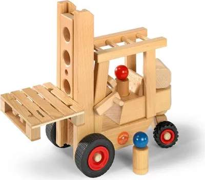 Produktbild von Fagus Gabelstapler, Holz, Holz, Junge/Mädchen, Schwarz/Rot