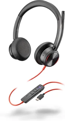 Zdjęcie produktu dla HP Poly Zestaw słuchawkowy Poly Blackwire 8225 z certyfikatem Microsoft Teams USB-C, Przewodowa, Biuro/centrum telefoniczne, 185 g, Zestaw słuchawkowy, Czarny