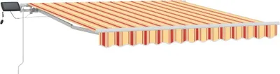 Productafbeelding van vidaXL Uitschuifbare zonnescherm, geel en oranje, 350 x 250 cm