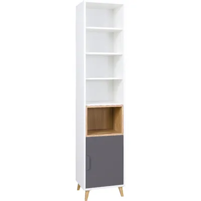 Obrázek produktu pro Regál JOKI JK04 bílý / grafit / šedý