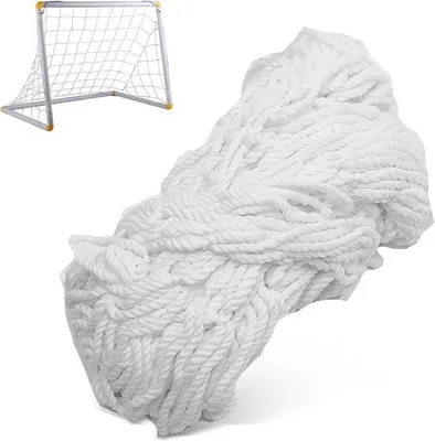 Imagen del producto de Red de fútbol grande – Red de repuesto para entrenamiento de fútbol – Ligera y portátil – Polipropileno reutilizable – Fácil de colgar