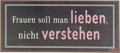 Produktbild von Clayre & Eef Textschild 30x13 cm Braun Metall