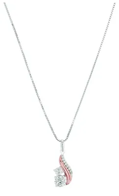 Produktbild von Amor Damen Kette aus rosévergoldetem Sterling Silber mit Zirkonia, 45 cm