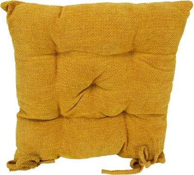 Produktbild von Polsterung für Stühle 40x40 cm Chenille Stuhlkissen mit Kordelbändern
