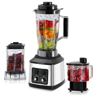 Produktbild von Multifunktions-Küchenmaschine – Mixer – Küchenhelfer – Saftbereiter – Eiscrusher – Große Kapazität: 3 Liter + 1,5 Liter + 0,5 Liter
