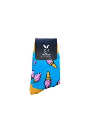 Produktbild von Lustige bunte Kindersocken Eis Creme Jungen Mädchen witzige Strümpfe als Geschenk, atmungsaktiv Einheitsgröße