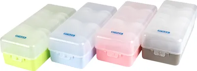 Zdjęcie produktu dla 6x STYLEX® 49050 Pudełko na karty edukacyjne i indeksowe - A8 na 400 kart, plastikowe, różne