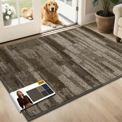 Immagine prodotto di Tappetino antiscivolo per interni, lavabile, color marrone, 80x120 cm