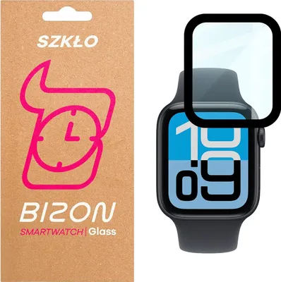 Produktbild von Hybrides Glas für Apple Watch SE 3 / SE 2 / SE / 6 / 5 / 4 (44 mm), Bizon Glass Watch Edge Hybrid, Schwarz
