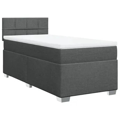 Obrázek produktu pro vidaXL Postel Boxspring s matrací Dark Grey 80x200 cm Látka