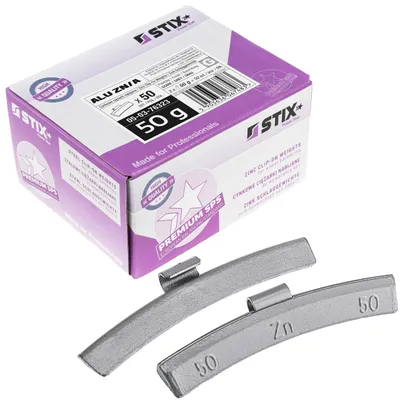 Produktbild von STIX ZN/A Zink Schlaggewichte 50g für Alufelgen Auswuchtgewichte 50 Stk.
