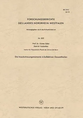 Obrázek produktu pro Die Impulsstreuungsmomente in kollektiven Gesamtheiten