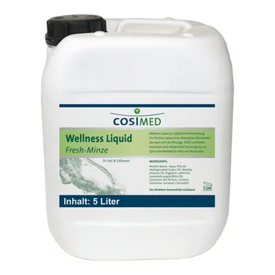 Produktbild von cosiMed Wellness-Liquid Fresh-Minze, Massage, Sport, Franzbranntwein, 5 l