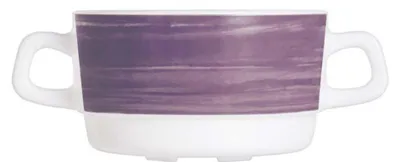 Obrázek produktu pro Sada 6 fialových polévkových misek, vhodné do myčky, objem 32 cl, stohovatelné