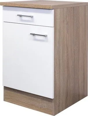Obrázok produktu pre Kuchynská skrinka dolná s dvierkami Flex Well Samoa/Murano šírka 50 cm biela