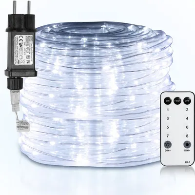 Produktbild von Izrielar 30m LED Lichtschlauch Außen Innen, Wasserfest LED Schlauch,Partylicht Dekobeleuchtung Weihnachten,Kaltweiß