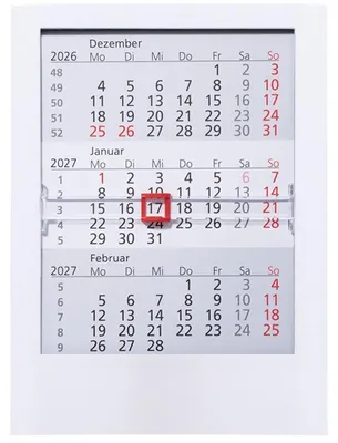 Produktbild von 3-Monatstischkalender 13x16cm Kalendarium 2027