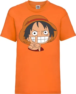 Produktbild von Kinder T-Shirt One Manga Piece Anime 03 Strawhat, 9-11 Jahr - 140 / Orange