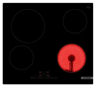 Immagine prodotto di Piano cottura in vetroVetroceramica 60 cm 4 fuochi 6900 w nero Bosch PKE611FN8E