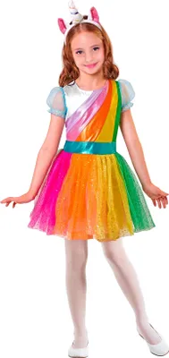 Produktbild von WIDMANN S.R.L. Kinderkostüm Einhorn 104 cm, Kleid & Haarreif