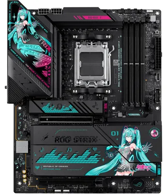 Productafbeelding van ROG STRIX X870E-H GAMING-moederbord, Hatsune Miku-editie (zwart)