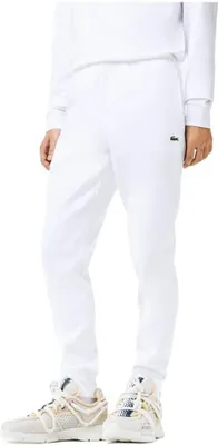 Produktbild von Lacoste Herren Trainingshose Slim Fit Weiß aus Baumwoll-Polyester-Mix mit Seitentaschen und Kordelzug