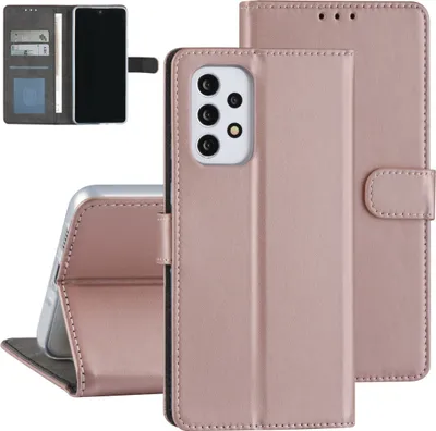 Produktbild von Samsung Galaxy A73 5G Case - Card holder for 3 cards - Magnetic closure - Rose Gold